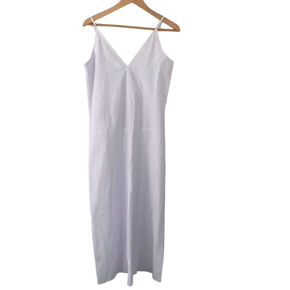 Stone & Sky White Linen Blend Minimalist Coastal Maxi Dress Small - Picture 3 of 7